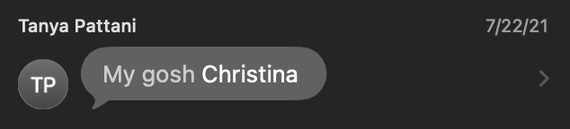 my gosh christina